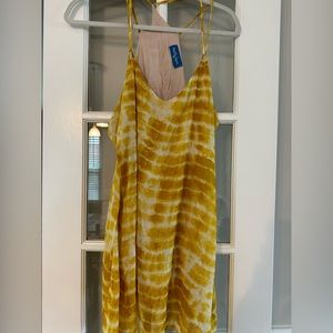 Yellow and white dress